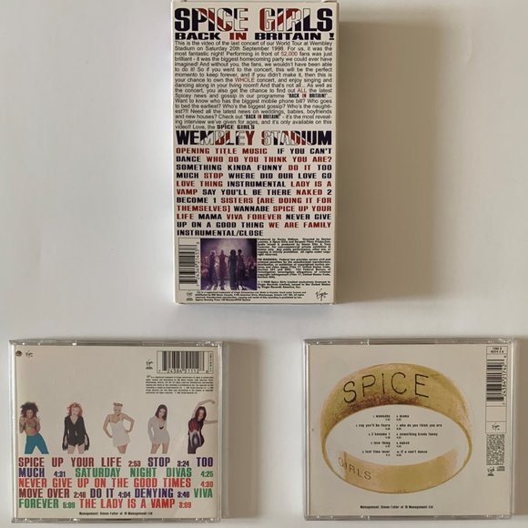 Spice Girls - Spice Girls Live @ Wembley Stadium VHS + Spice & Spiceworld CD - Picture 2 of 7